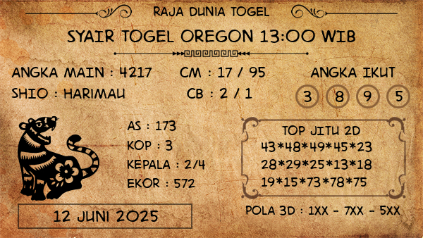 Prediksi Oregon 13:00 WIB