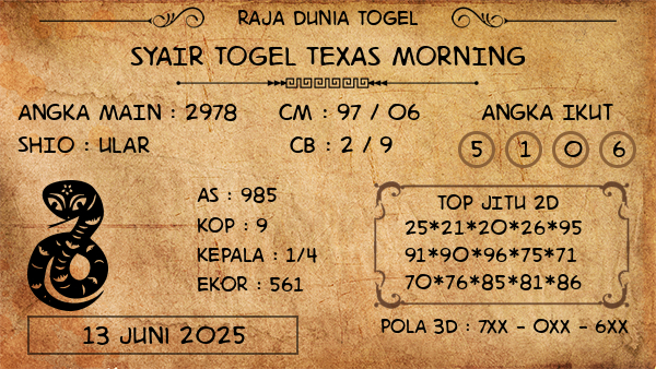 Prediksi Texas Morning